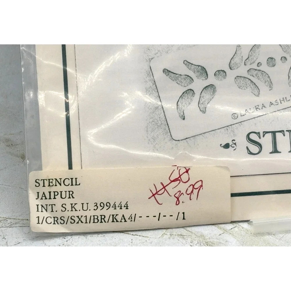 Vintage Laura Ashley Brass Stencil Jaipur 1990 Homecrafts #399444 NEW in Package